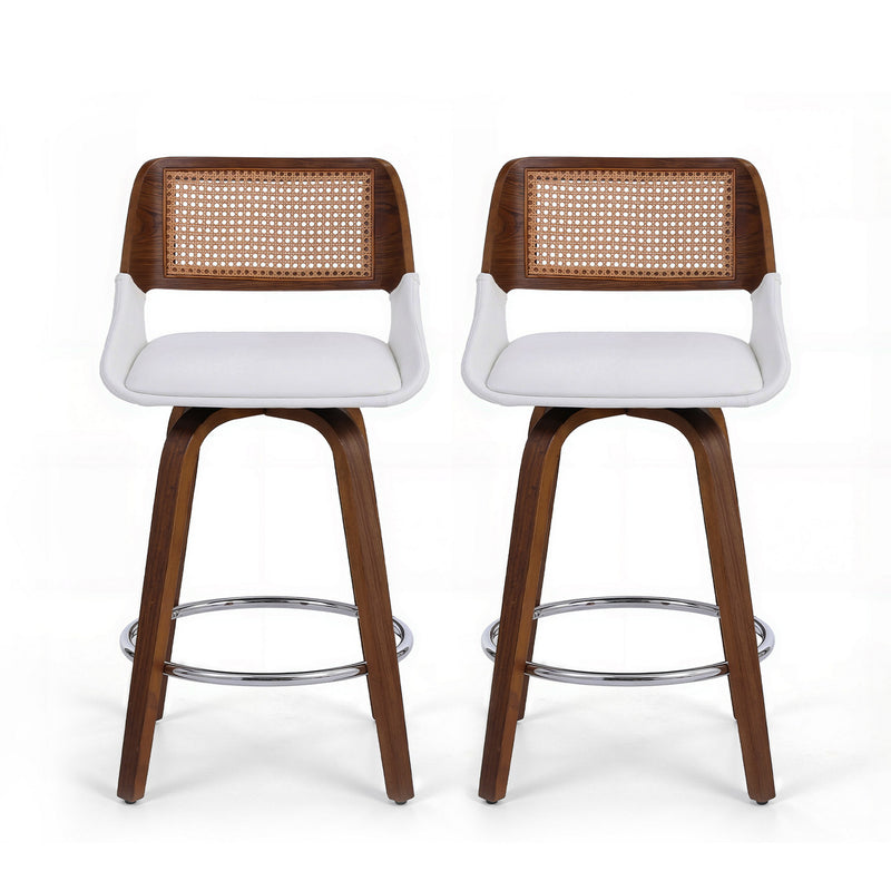 Artiss Wooden Bar Stools Set of 2 Swivel Kitchen Counter Stool Chair 60cm Seat Height