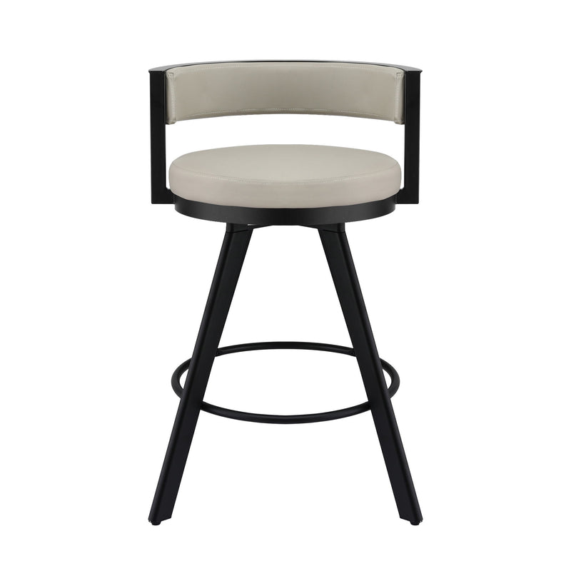 Artiss Bar Stool Swivel Kitchen Chair Metal PU Leather Counter Beige