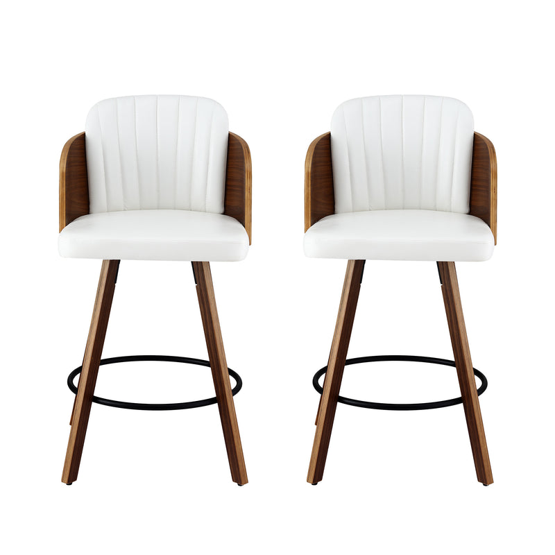 Artiss Wooden Bar Stools Swivel Kitchen Counter Stool Chair 58cm Seat Height