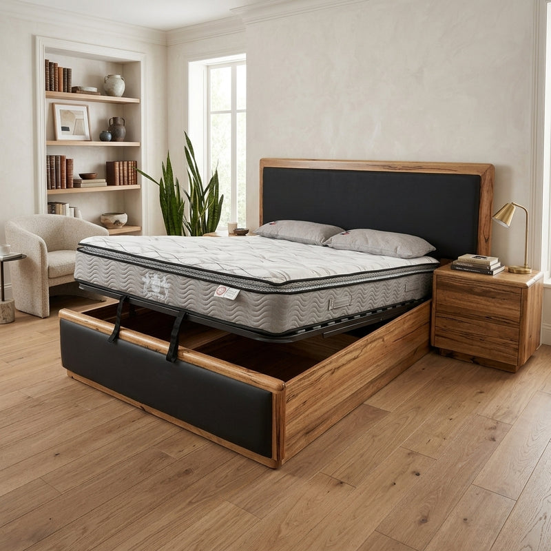 Coventry Solid Marri Gas Lift Bed