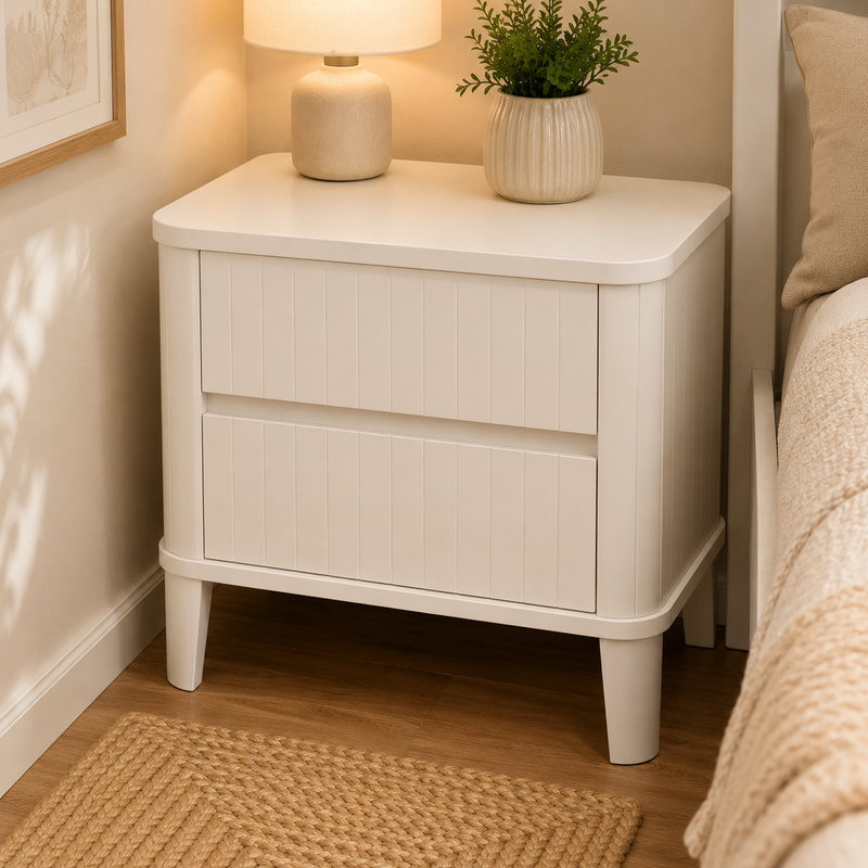 Falcon White Bedside