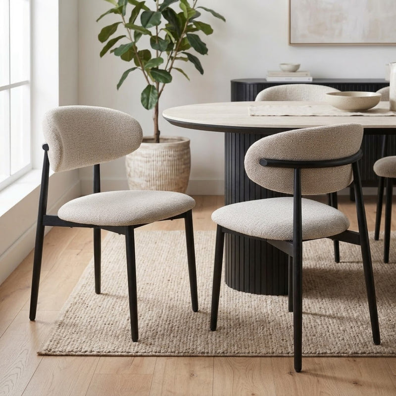 Jenny Dining Chair with Black Legs