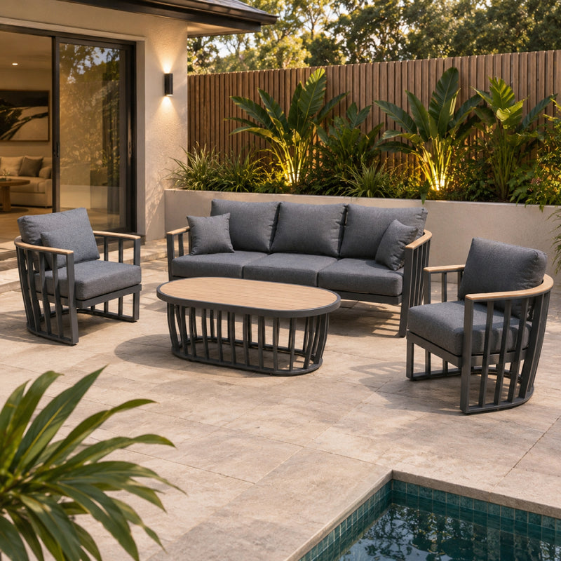Karina 4pc Outdoor Lounge - White