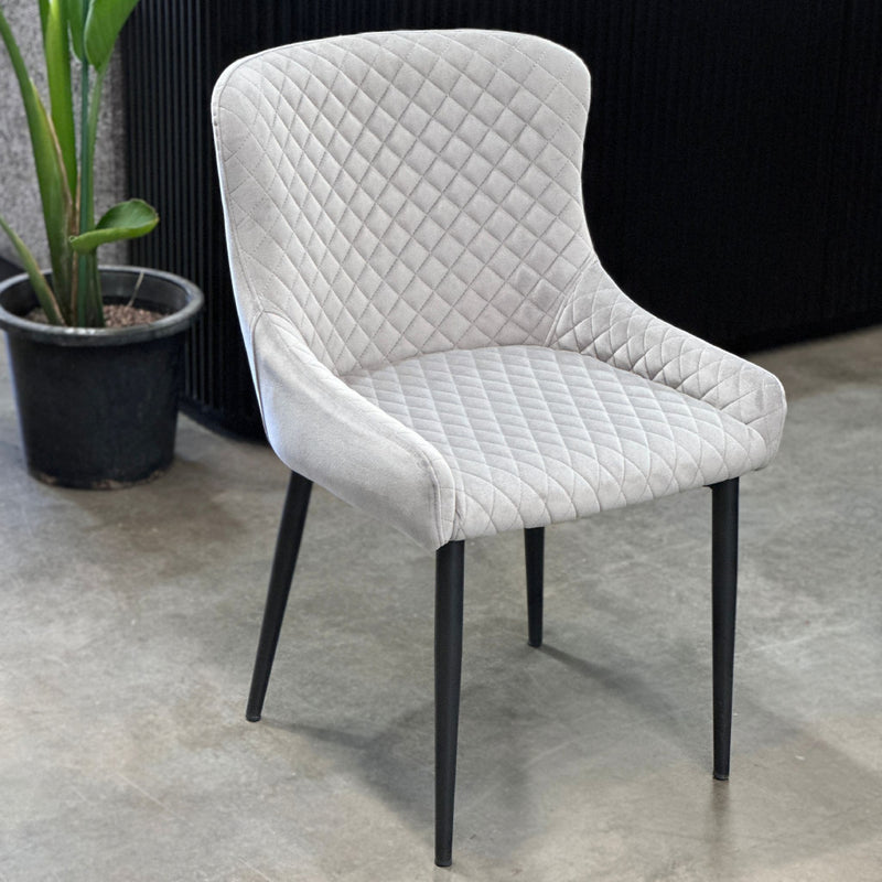 Linda Grey Fabric Dining Chair