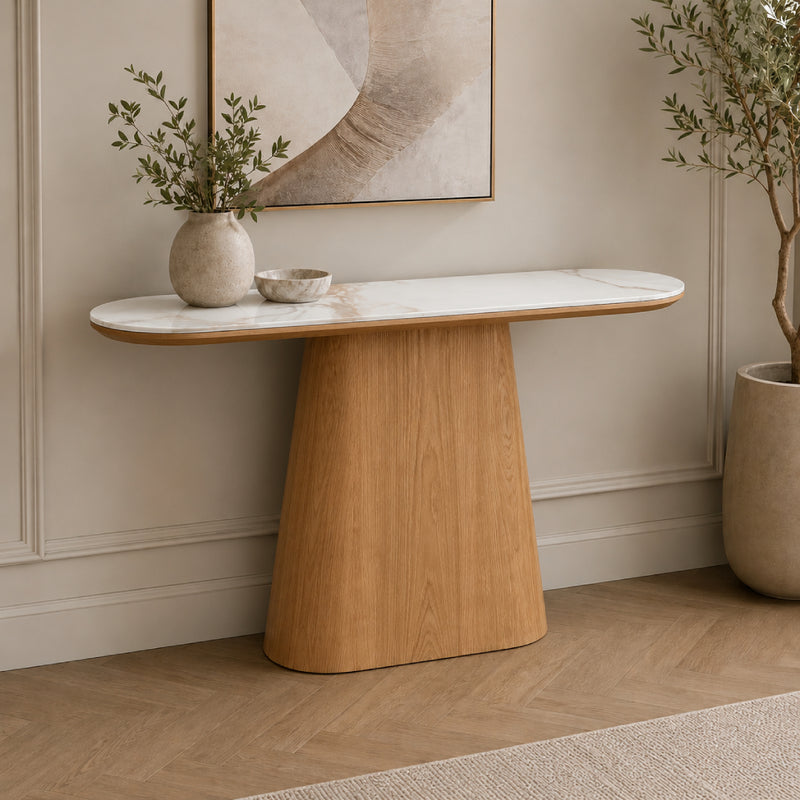 Masari Stone Top Hall Table