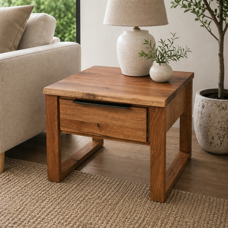 Monte Solid Marri Lamp Table