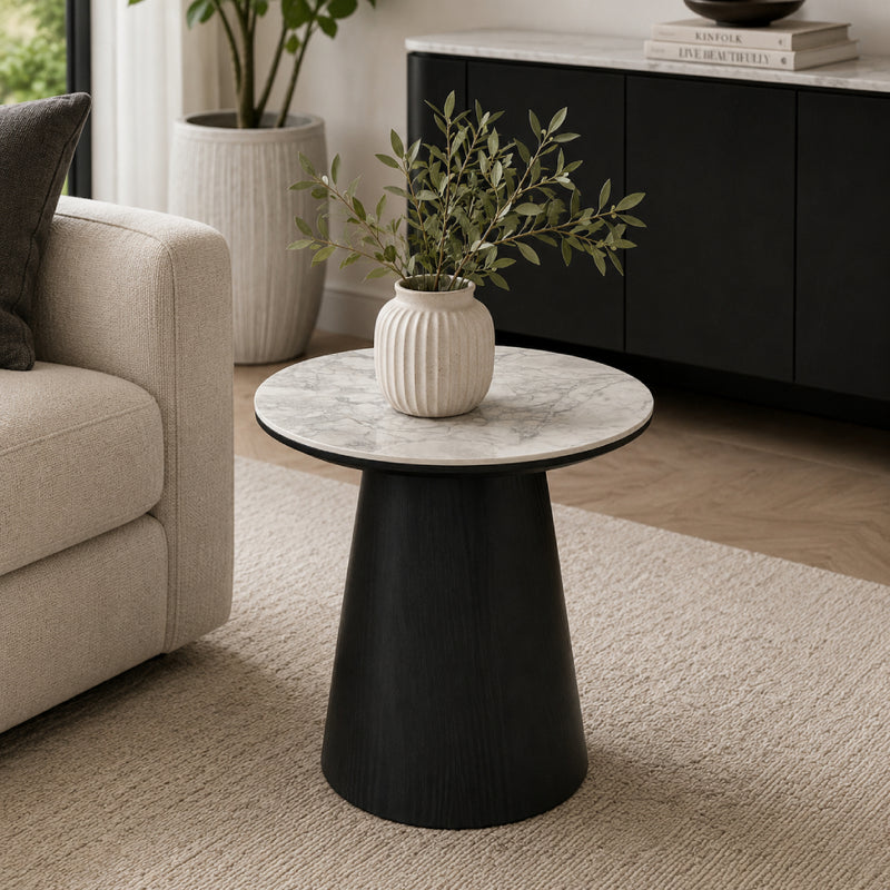 Roland Stone Top Lamp Table
