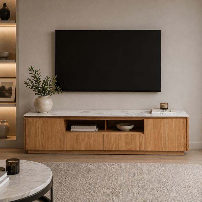 Trieste 2200mm Stone Top TV Unit