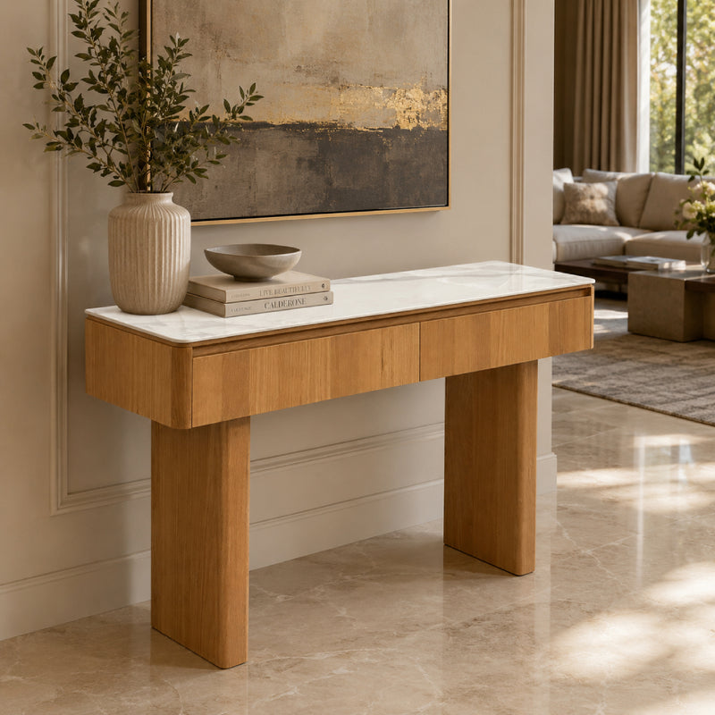 Trieste Stone Top Hall Table