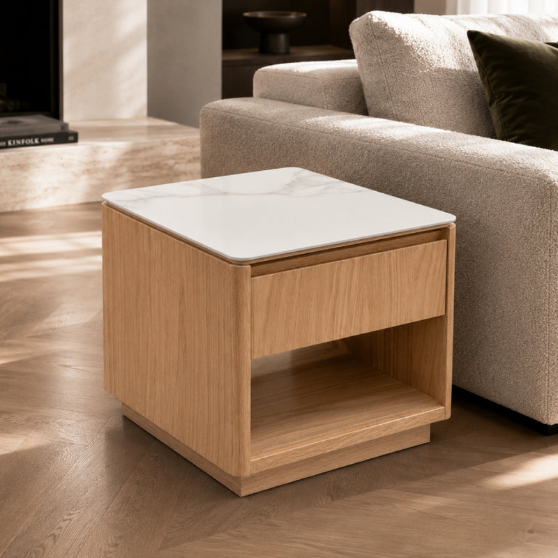 Trieste Stone Top Lamp Table
