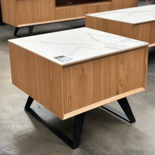 Moderna Stone Top Lamp Table