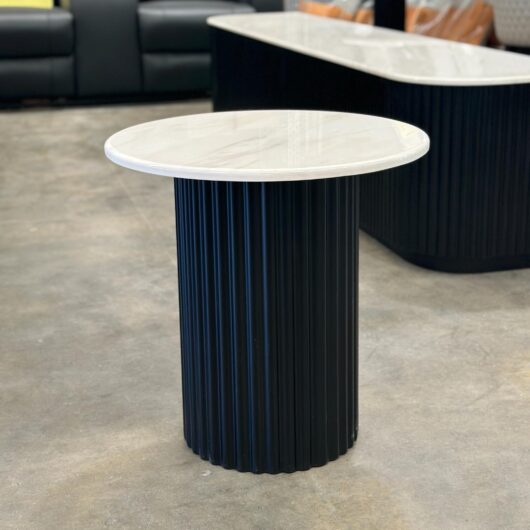 Naples Marble Round Lamp Table