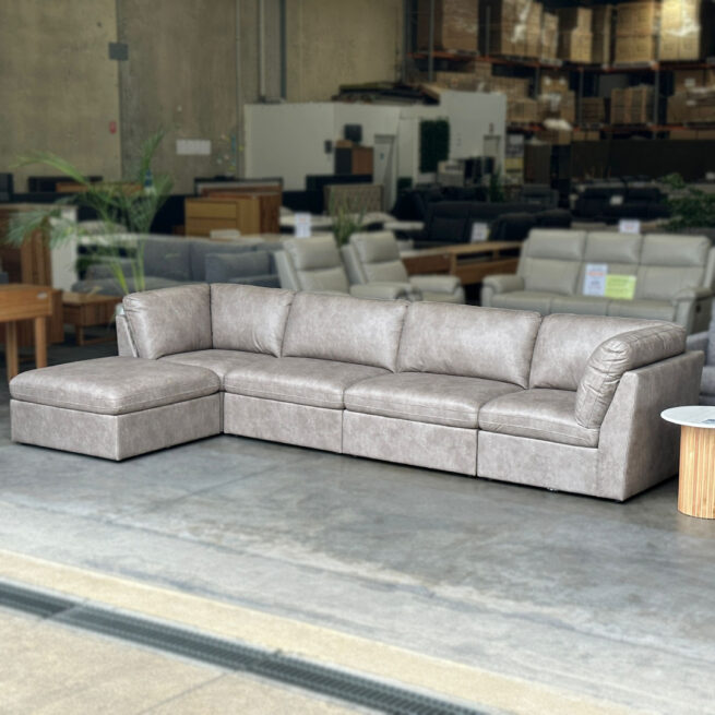 Harvey Modular Lounge - Stone Grey - Image 2