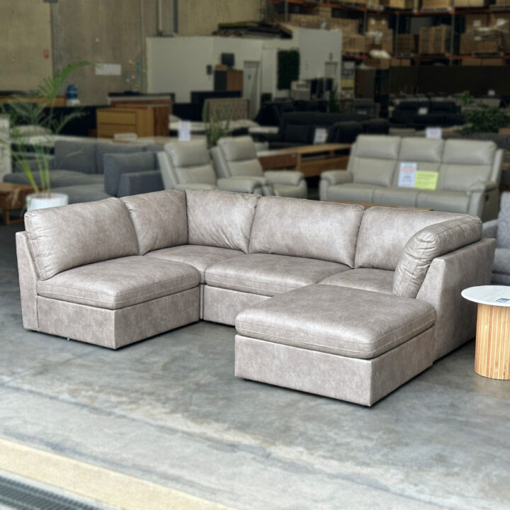 Harvey Modular Lounge - Stone Grey - Image 5