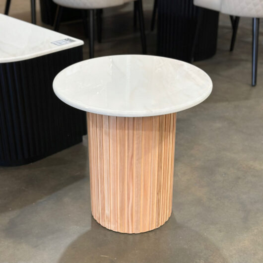 Leone Marble Round Lamp Table