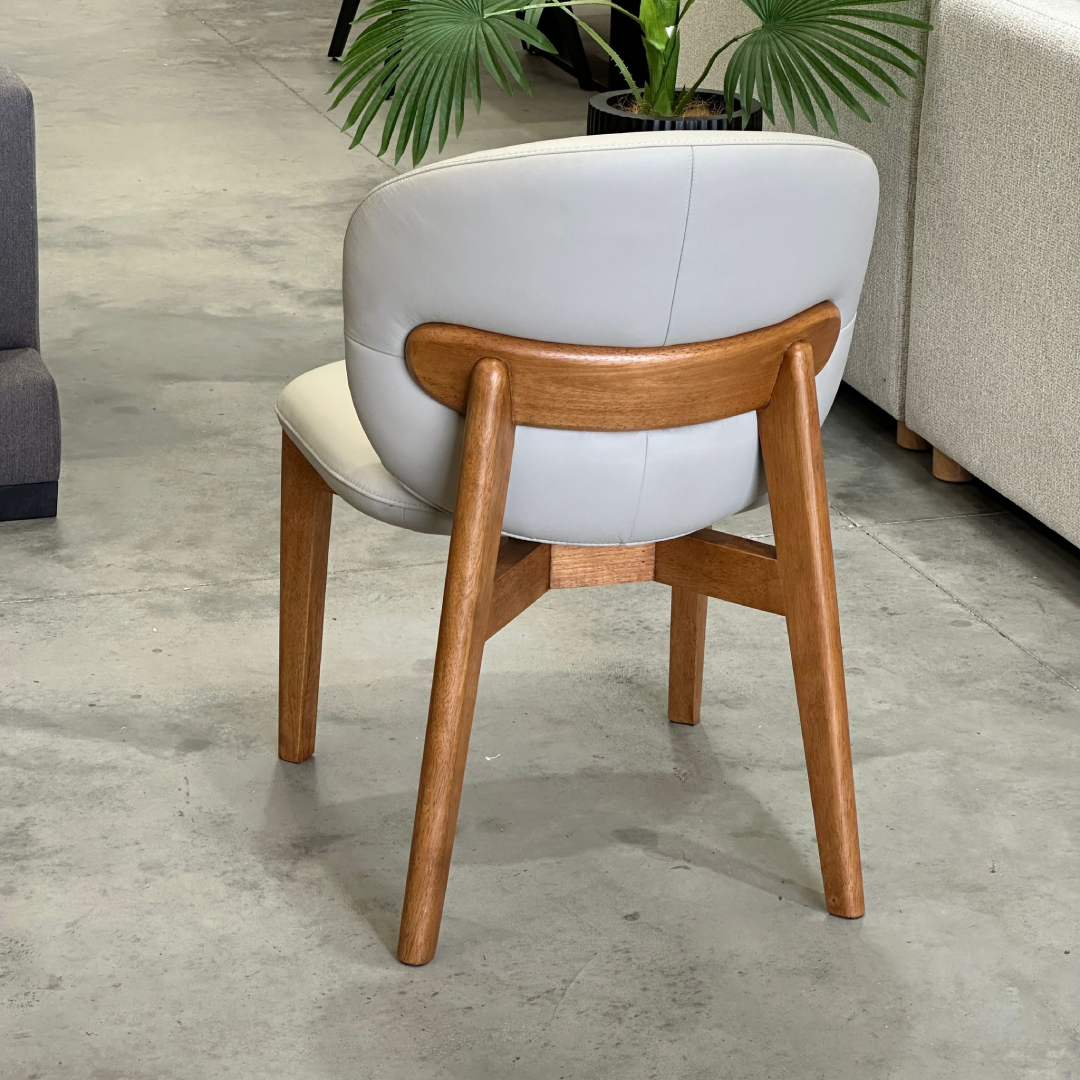 Jupiter Wheat Genuine Leather Dining Chair - Image 3