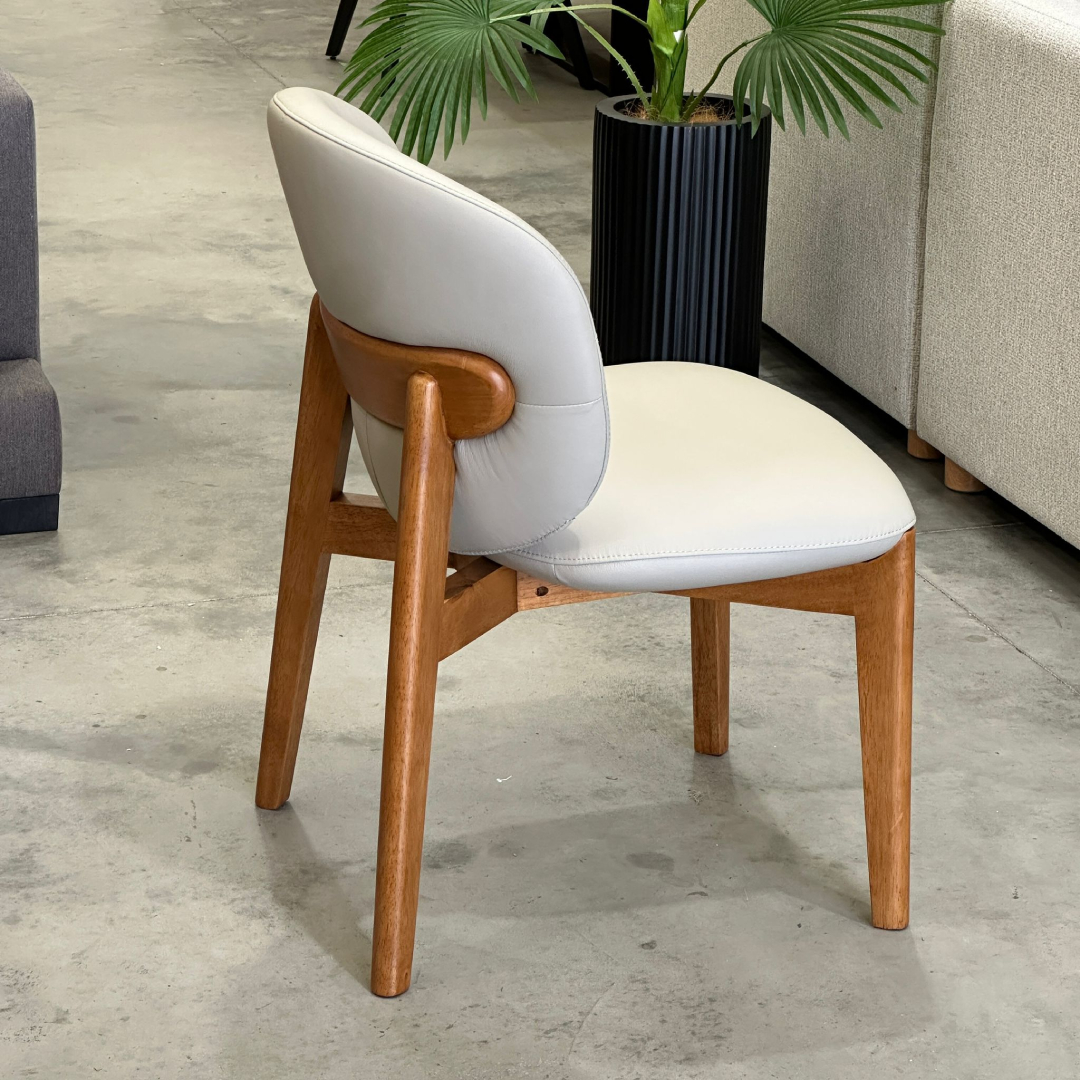 Jupiter Wheat Genuine Leather Dining Chair - Image 4