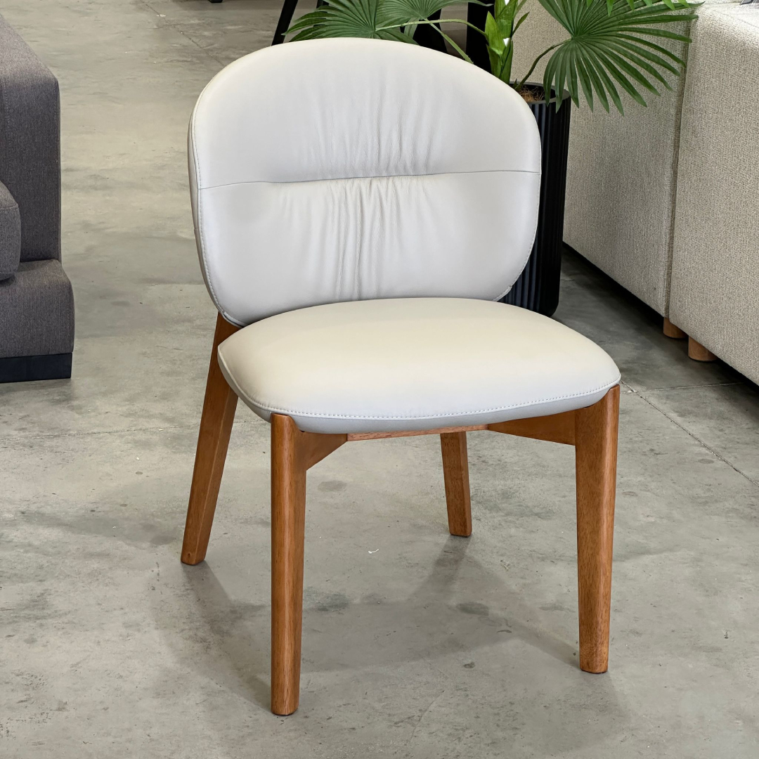 Jupiter Wheat Genuine Leather Dining Chair