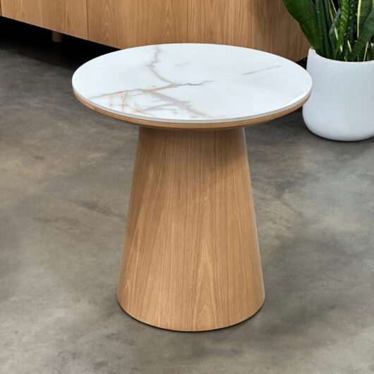 Masari Stone Top Lamp Table